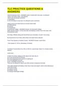 TLC PRACTICE QUESTIONS & ANSWERS