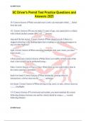 SC Driver's Permit Test Practice Questions and Answers 2025
