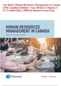 Test Bank for Human Resources Management in Canada &lpar;15th Canadian Edition&rpar; by Gary Dessler &vert; Complete Chapters 1&ndash;17 &vert; Verified Q&A