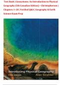 Test Bank for Geosystems&colon; An Introduction to Physical Geography &lpar;5th Canadian Edition&rpar; by Robert W&period; Christopherson &vert; Complete Chapters 1&ndash;All