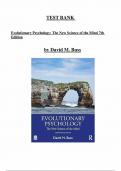 Test Bank - Evolutionary Psychology&colon; The New Science of the Mind 7th Edition by David M&period; Buss &vert;All Chapters Included