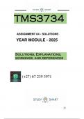 TMS3734 ASSIGNMENT 4 &lpar;QUESTIONS AND ANSWERS&rpar;  DUE - 11 AUGUST 2025