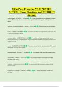 UCanPass Primerica VA UPDATED  ACTUAL Exam Questions and CORRECT  Answers 