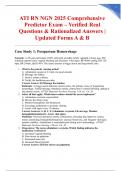 ATI RN NGN 2025 Comprehensive Predictor Exam &ndash; Verified Real Questions & Rationalized Answers &vert; Updated Forms A & B