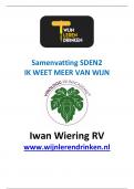 Samenvatting SDEN2 Wijnoorkonde (Ik Weet Meer Van Wijn)