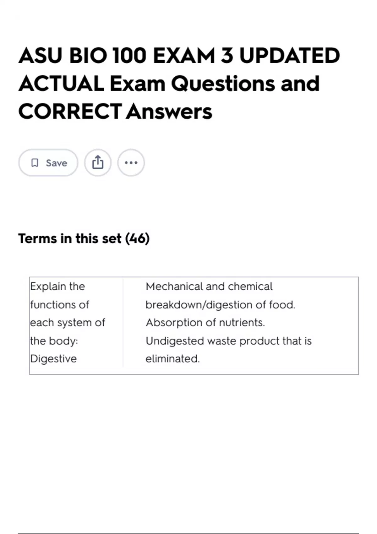 ASU BIO 100 EXAM 3 UPDATED ACTUAL Exam Questions and CORRECT Answers ...