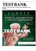 TEST BANK FOR PHYSICAL EXAMINATION AND HEALTH ASSESSMENT 9TH EDITION&period; Authors&colon; Carolyn Jarvis And Ann L&period; Eckhardt &vert; Verified answers &vert; LATEST