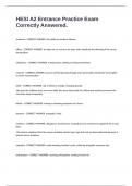 HESI A2 Entrance Practice Exam Correctly Answered&period;