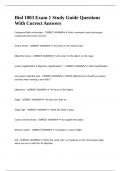 Biol 1003 Exam 1 Study Guide Questions With Correct Answers