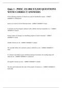 Quiz 1 - PHSC 211-B02 EXAM QUESTIONS WITH CORRECT ANSWERS&period;