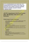 Professional Formatted and easy to read&semi; ATI PN ADULT MEDICAL SURGICAL 2023