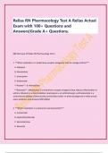 Guaranteed Pass&excl;&comma;&colon; Relias RN and PN Pharmacology Test A Relias Actual Exam 