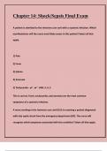 Chapter 14&colon; Shock&sol;Sepsis Final Exam Questions And Answers