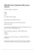 MBA 601 Exam 2 Questions With Correct Answers&period;