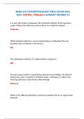 NURS 618 PATHOPHYSIOLOGY FINAL EXAM 2025-2026&vert;ACTUAL 150Qs&As&vert;ALREADY GRADED A&plus;