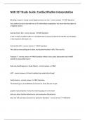 NUR 337 Study Guide&colon; Cardiac Rhythm Interpretation