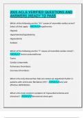 2025 ACLS VERIFIED QUESTIONS AND ANSWERS &vert;READY TO PASS