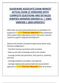 GUIDEWIRE ASSOCIATE EXAM NEWEST ACTUAL EXAM &lpar;2 VERSIONS&rpar; WITH COMPLETE QUESTIONS AND DETAILED VERIFIED ANSWERS GRADED A&plus; &vert; 100&percnt; VERIFIED &vert; 2024 UPDATE&excl;&excl;&excl;