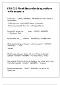 EPS C20 Final Study Guide questions with answers