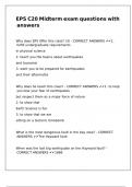 EPS C20 Midterm exam questions with answers