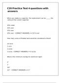 C20 Practice Test 2 questions with answers