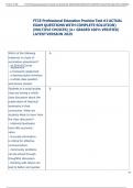 Exam &lpar;elaborations&rpar; FTCE Professional Education Practice  