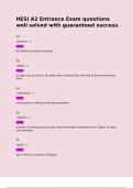 HESI A2 Entrance Exam questions well solved with guaranteed success&period;  Qs virulence - n  Ans the ability to produce disease  Qs  efface - n  Ans to wipe out&comma; to rub out&comma; do away with&semi; &lpar;medical&rpar; the thinning of the cervix during labor  Qs  ubiquitous - n  A