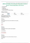 BIOD 152 Module 1 Exam Requires Respondus Lockdown Browser Webcam Questions And Answers