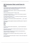 VA Contractors flash cards Exam A&plus; Pass