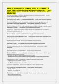 RECA FUNDAMENTALS EXAM WITH ALL CORRECT & 100&percnt; VERIFIED ANSWERS&sol;ALREADY GRADED A&plus; &lpar;JUST RELEASED&rpar;