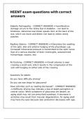 HEENT exam questions with correct answers