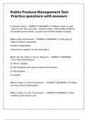 Publix Produce Management Test Practice questions with answers