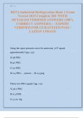   RETA Industrial Refrigeration Book 1 Exam  Newest 2025 Complete 200  WITH  DETAILED VERIFIED ANSWERS &lpar;100&percnt;  CORRECT ANSWERS&rpar; &sol; &sol; EXPERT  VERIFIED FOR GURANTEED PASS &sol;  LATEST UPDATE 