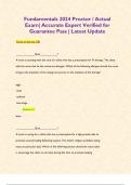 Fundamentals 2024 Proctor &sol; Actual Exam&vert; Accurate Expert Verified for Guarantee Pass &vert; Latest Update 