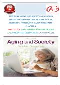 TEST BANK Aging and Society A Canadian Perspectives 8th Edition by Mark Novak&comma; Herbert C&period; Northcott&comma; Karen Kobayashi chapter 4 latest update