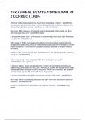 TEXAS REAL ESTATE STATE EXAM PT 2 CORRECT 100&percnt;  
