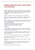 DOMBI CHEM 103 EXAM 1 QUESTIONS AND ANSWERS