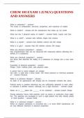 CHEM 103 EXAM 1 &lpar;UNLV&rpar; QUESTIONS AND ANSWERS