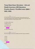 Texas State Exam Simulator - Life and Health Insurance &lpar;200 Questions Practice Exam&rpar; &sol; Certified exam Q&A &sol; 2025&comma; 2026&period;  