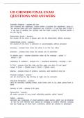 UD CHEM103 FINAL EXAM QUESTIONS AND ANSWERS