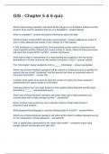 GIS - Chapter 5 & 6 quiz Questions and Answers 2025