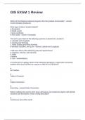 GIS EXAM 1 Review Questions and Answers 100&percnt; Solved