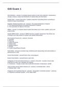 GIS Exam 1 Questions and Answers Fully Solved