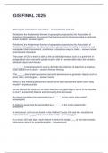 GIS FINAL 2025 QUESTIONS WITH CORRECT ANSWERS