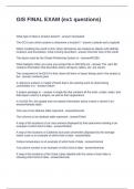 GIS FINAL EXAM &lpar;ex1 questions&rpar; Questions and Answers 2025
