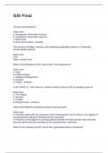 GIS Final  Questions and Answers Fully Solved