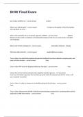 BHW Final Exam Advanced Preset Questions With 100&percnt; Verified Success&period;