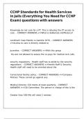 CCHP Standards for Health Services in Jails &lpar;Everything You Need for CCHP Exam&rpar; questions with answers