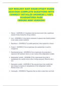 UCF BIOLOGY EXIT EXAM STUDY GUIDE  2025&sol;2026 COMPLETE QUESTIONS WITH  CORRECT DETAILED ANSWERS &vert;&vert; 100&percnt;  GUARANTEED PASS  <BRAND NEW VERSION> 