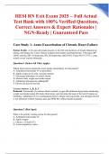 HESI RN Exit Exam 2025 &ndash; Full Actual Test Bank with 100&percnt; Verified Questions&comma; Correct Answers & Expert Rationales &vert; NGN-Ready &vert; Guaranteed Pass